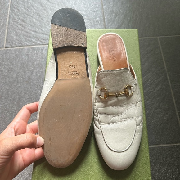GUCCI white princetown leather mule - Picture 2 of 6